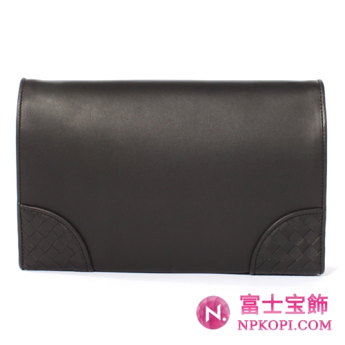 Bottega Veneta/ボッテガ・ヴェネタ カーフレザー セカンドバッグ ブラック 145186V46411000